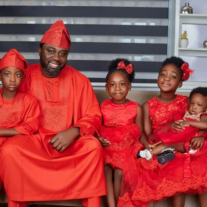 Mercy Johnson and her family are giving us enough reason to love the colour red in these family portraits
