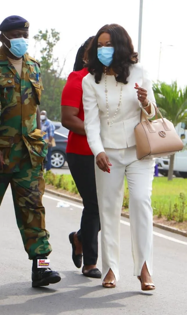 Election Petition: 5 Workwear looks EC boss, Jean Mensah has rocked to court that has caught our eyes