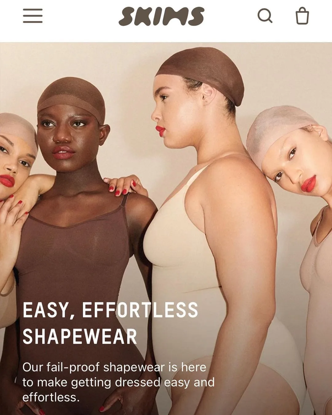 Ghanaian Model Setornam Nyendu featured in campaign for Kim Kardashian’s shapewear line.