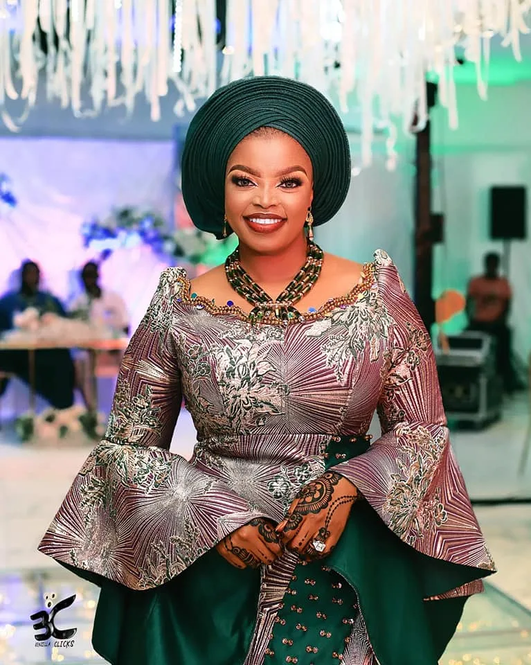 All The Beautiful Gowns TV3’s Ayisha Yakubu’s wore for her Muslim Wedding