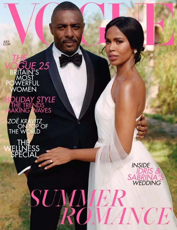 Ghanaian British actor Idris Elba and wife have become the first black couple to cover British Vogue