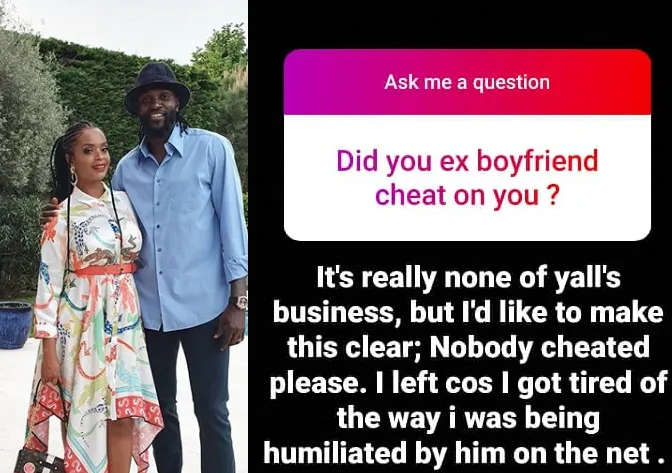 Former Arsenal Player, Emmanuel Adebayor Accuses Dillish Mathews Of Cheating Following Their Break Up In 2019