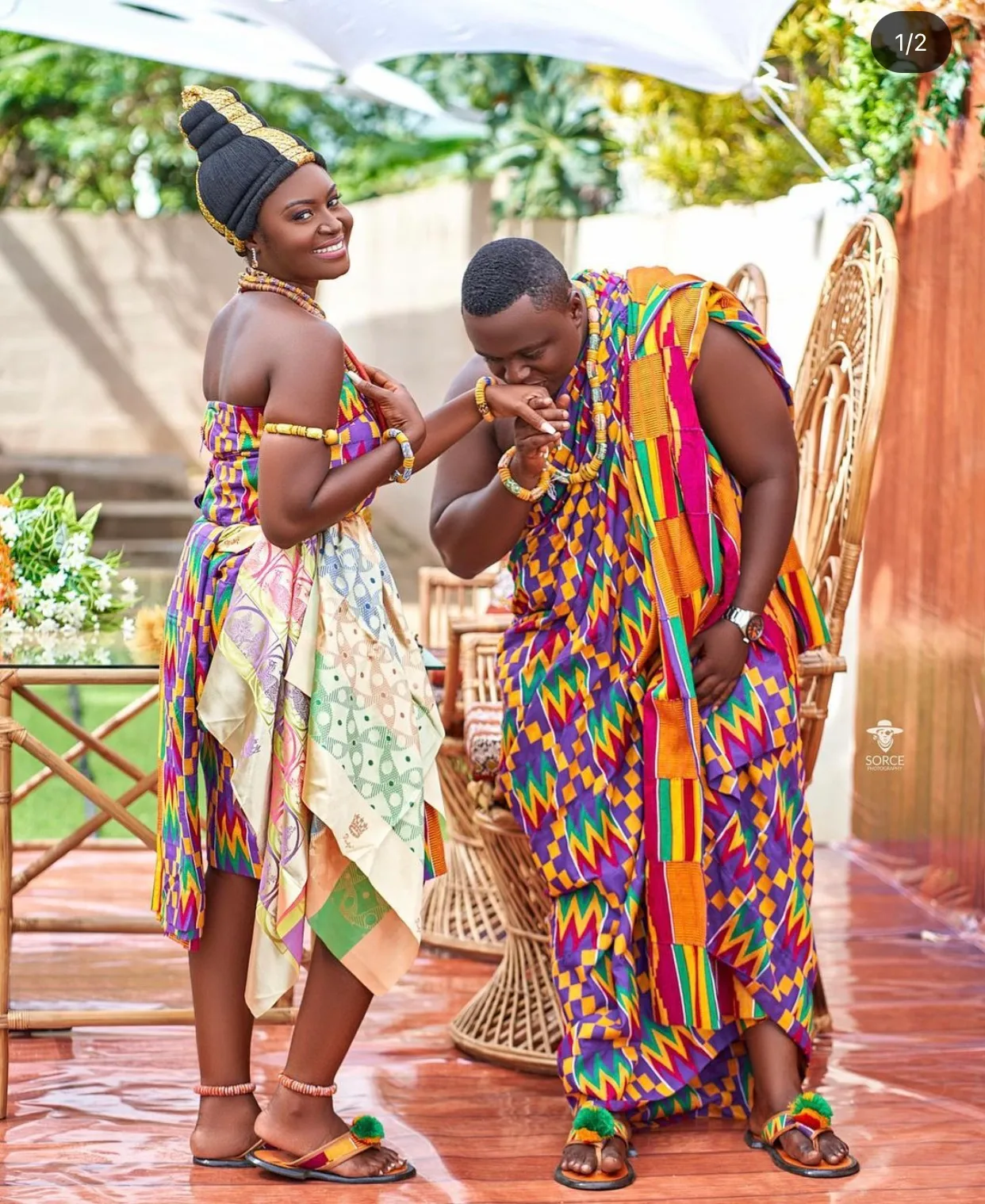 These matching traditional Kente outfits will inspire you to get married in 2021