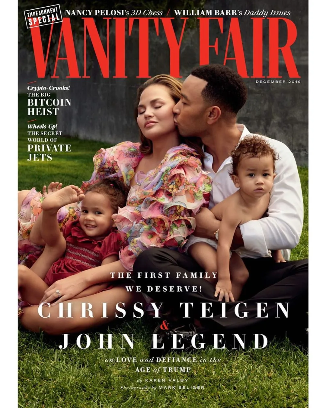 John Legend, Chrissy Teigen and their two kids are the world’s happiest family on Vanity Fair