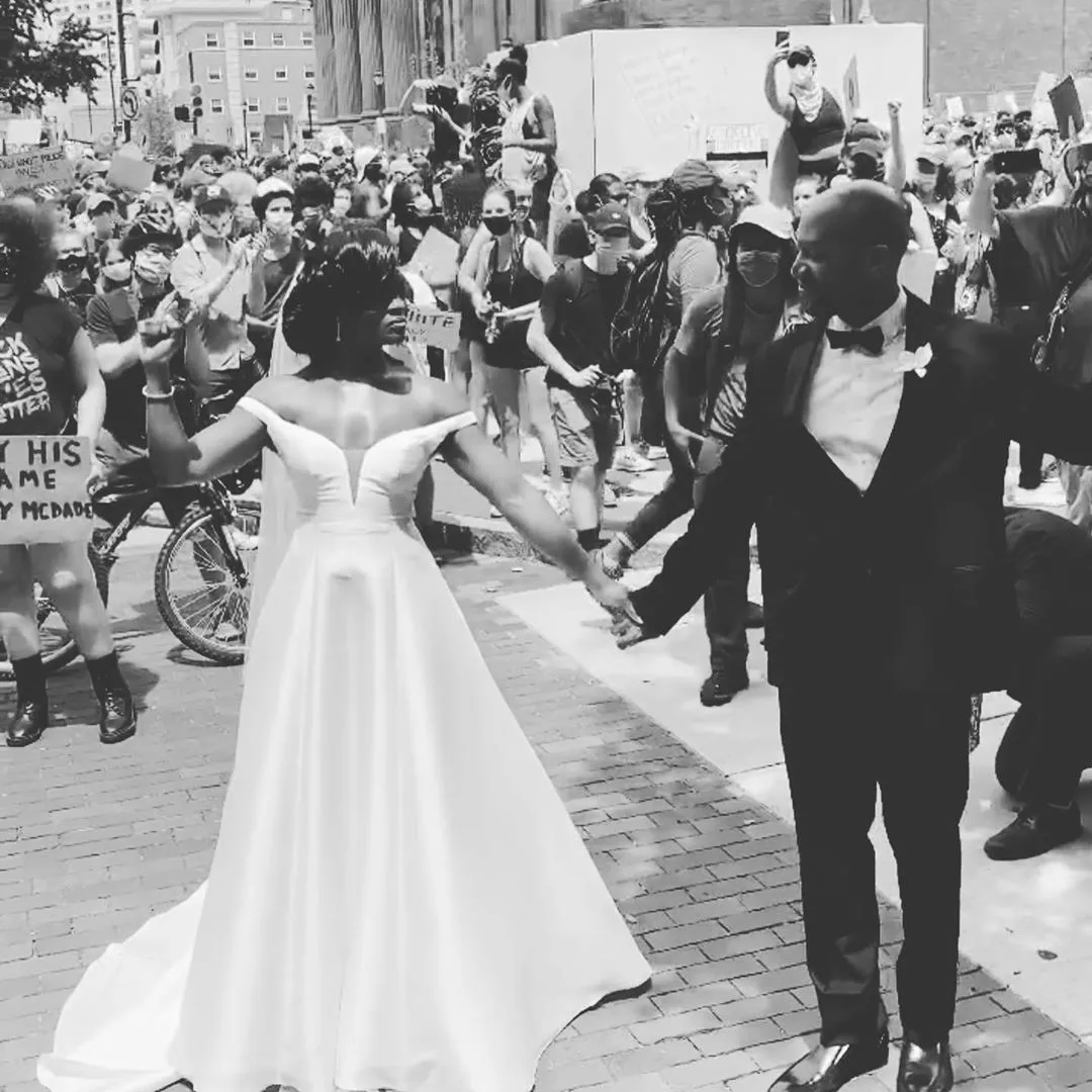 Power of love: The newlyweds who joined a #BlackLivesMatter protest on their wedding day