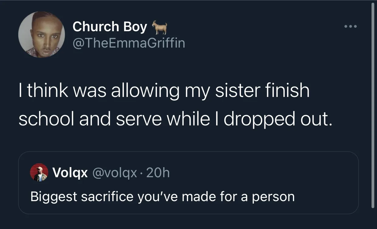 Have you ever sacrificed for love? Twitter users share their heartbreaking experiences.