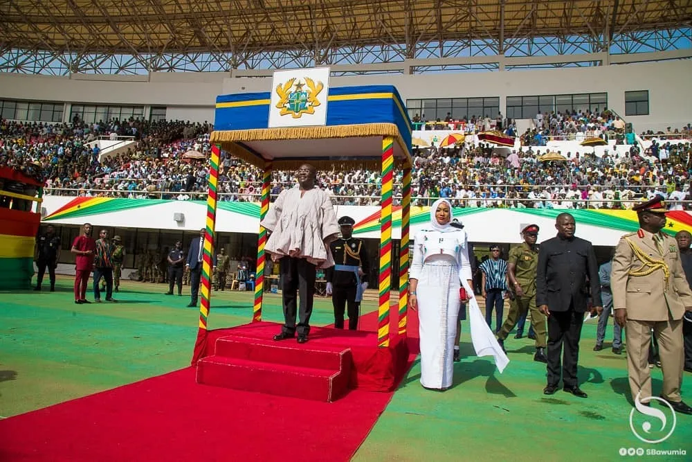 Can we begin to talk about how Samira Bawumia glowed in a Pistis dress at Ghana’s 62nd Independence Parade