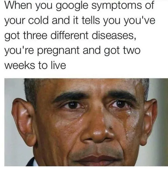 Here is why you need to stop googling your symptoms when you feel under the weather.