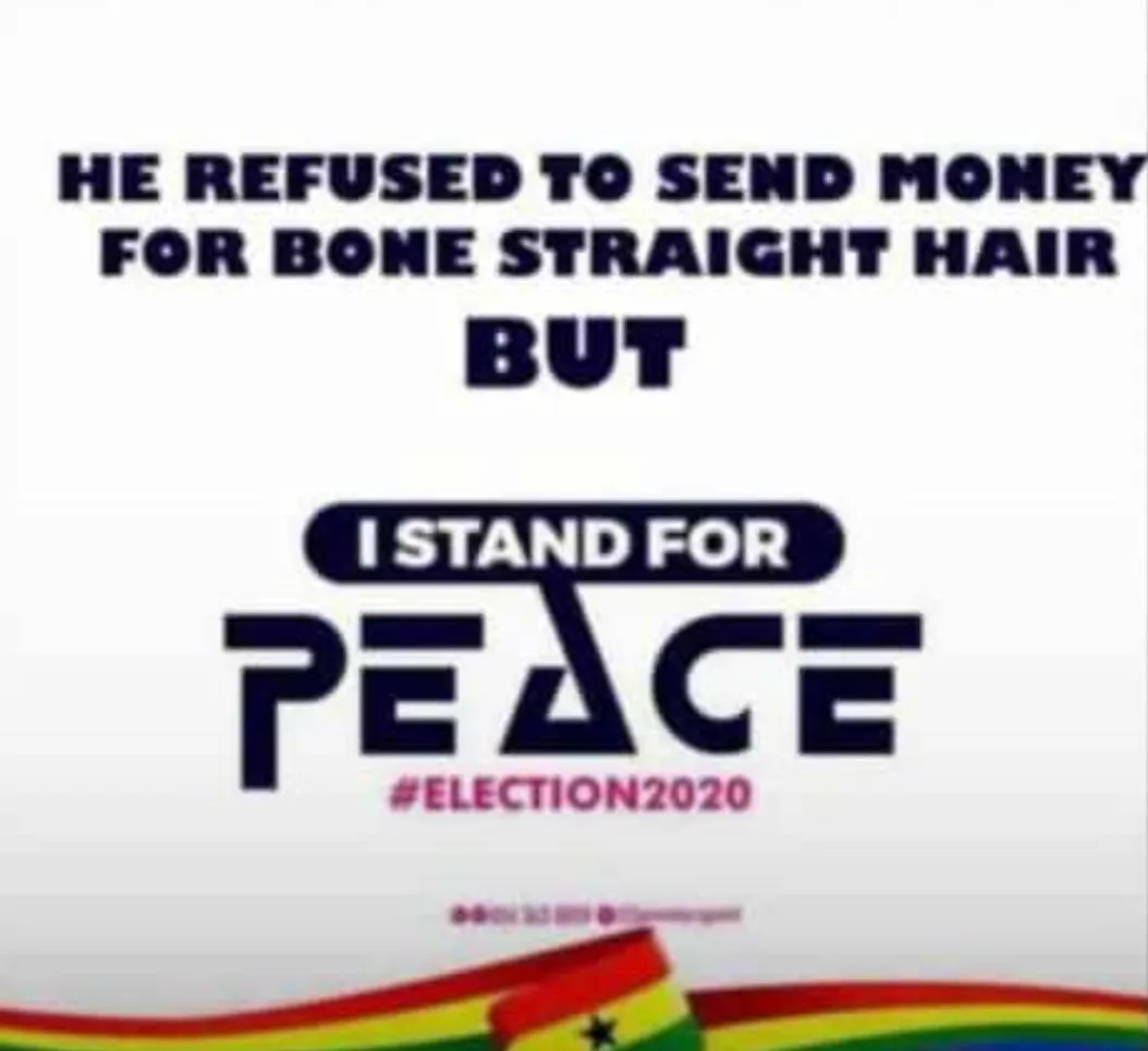 #Election2020: You need to see these rib-cracking “I Stand For Peace” flyers.