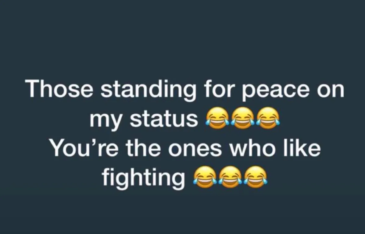 #Election2020: You need to see these rib-cracking “I Stand For Peace” flyers.