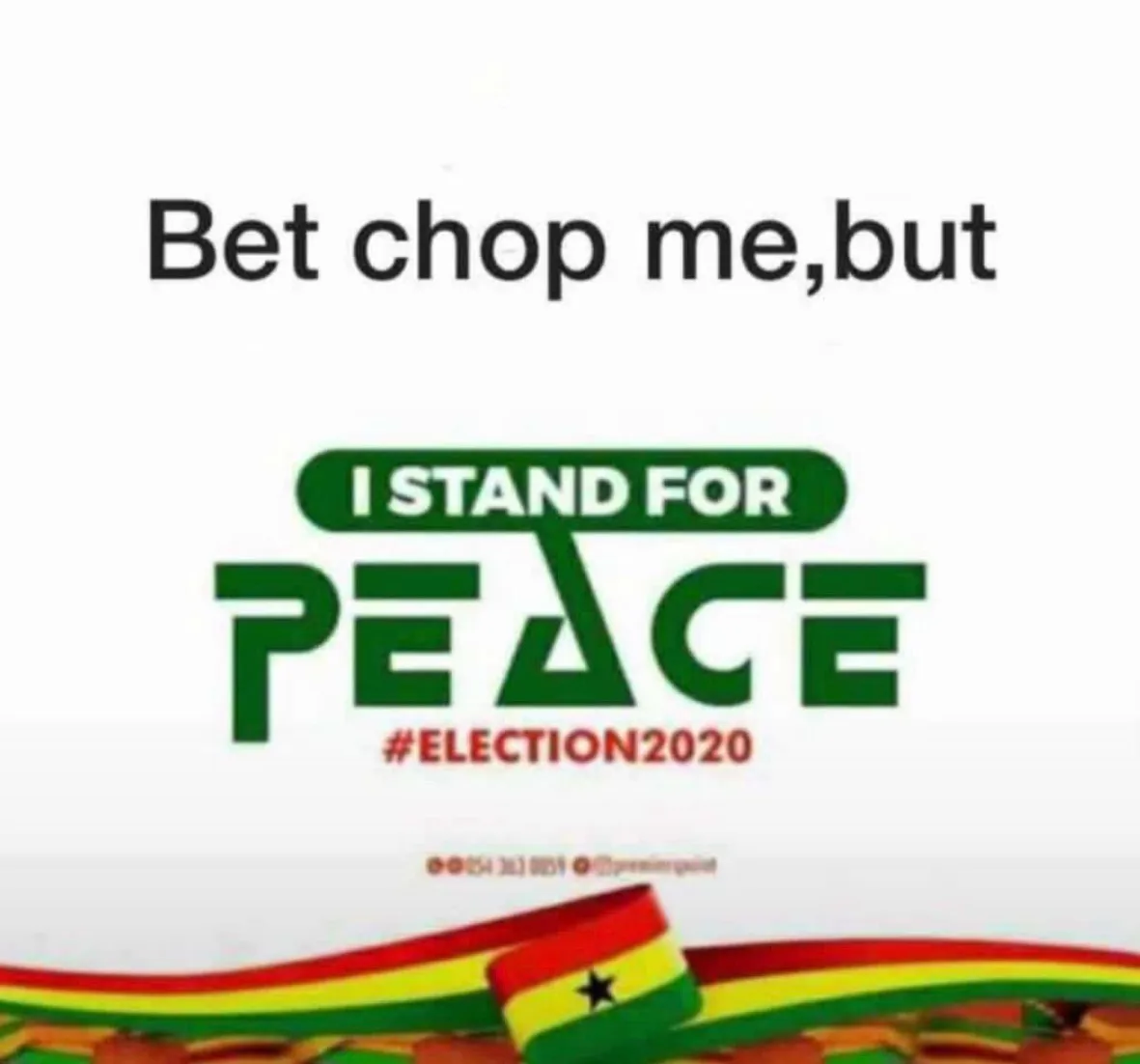 #Election2020: You need to see these rib-cracking “I Stand For Peace” flyers.