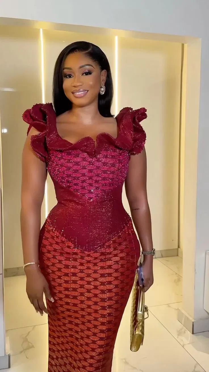 A ruffle sheath dress