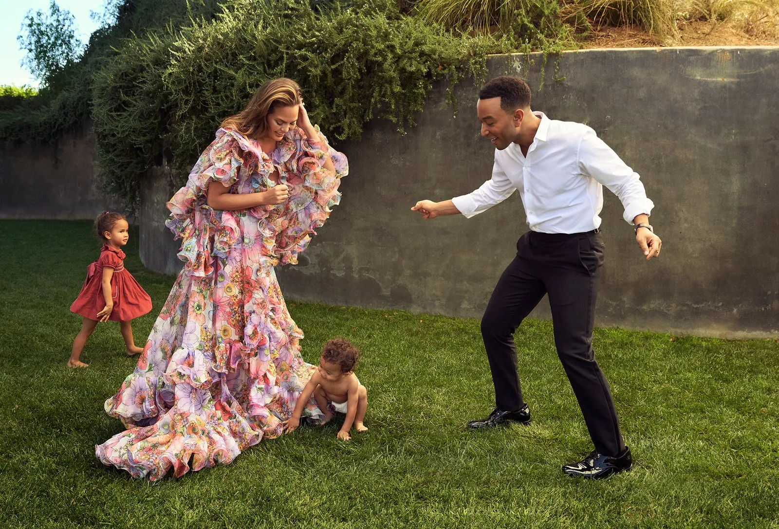 John Legend, Chrissy Teigen and their two kids are the world’s happiest family on Vanity Fair