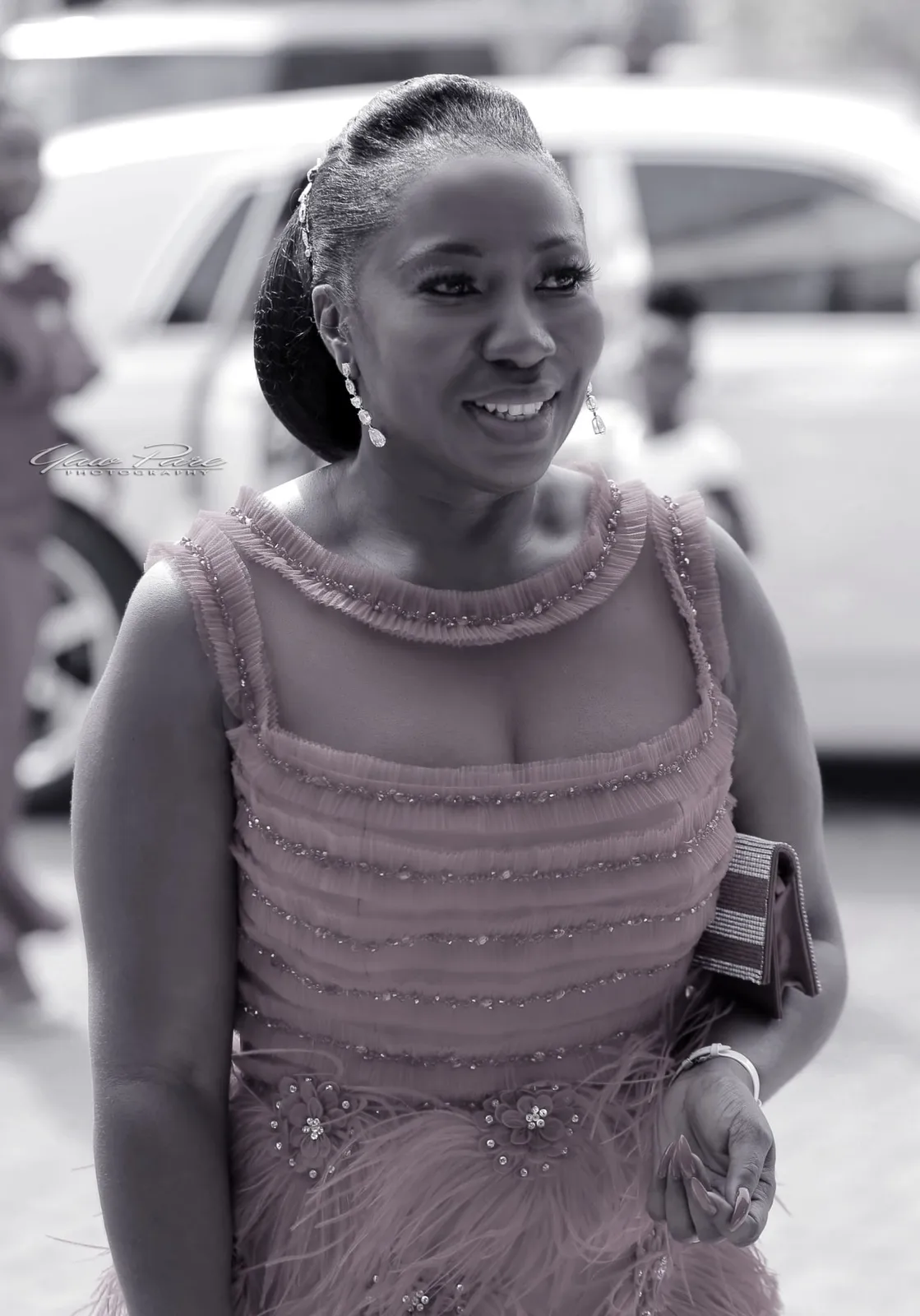 Fascinators, Suits, Luxury cars and stylish guests! Aku and Brian's wedding was a showdown in Ghana's Accra