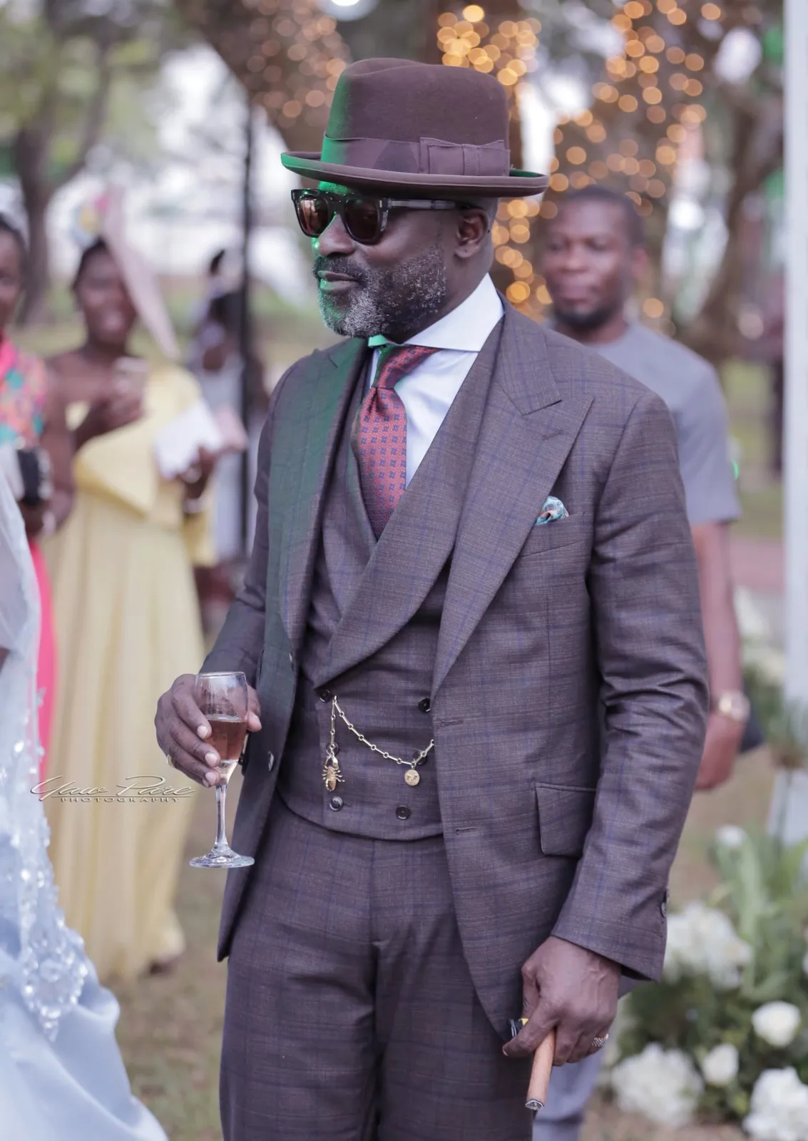 Fascinators, Suits, Luxury cars and stylish guests! Aku and Brian's wedding was a showdown in Ghana's Accra