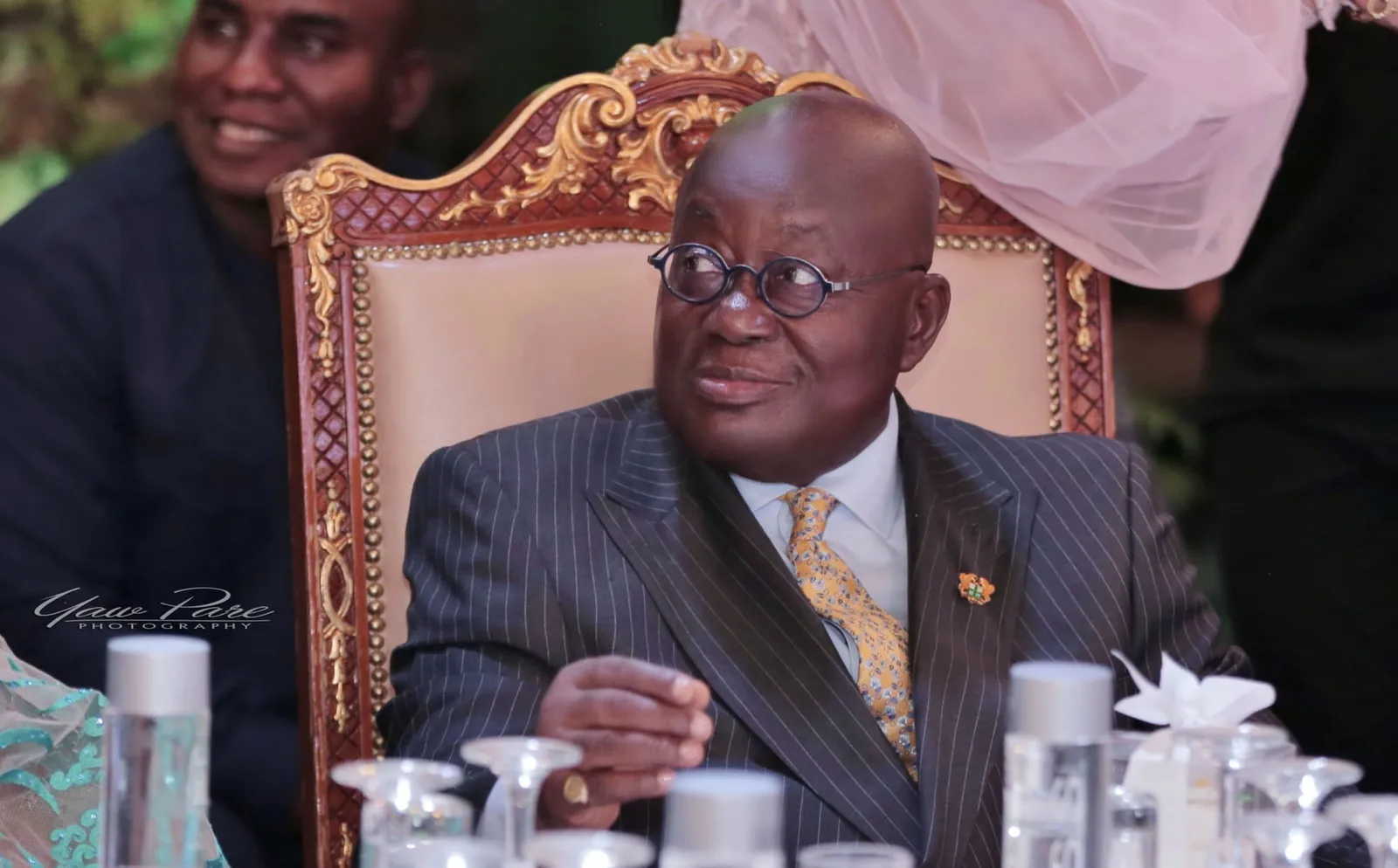 Fascinators, Suits, Luxury cars and stylish guests! Aku and Brian's wedding was a showdown in Ghana's Accra