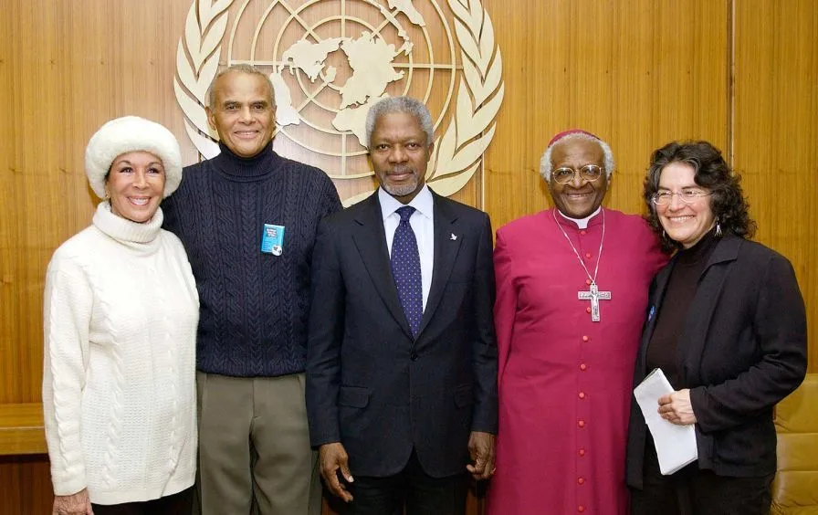 Former UN Secretary General and Nobel Laureate, Kofi Annan honored with a stamp by the United Nations