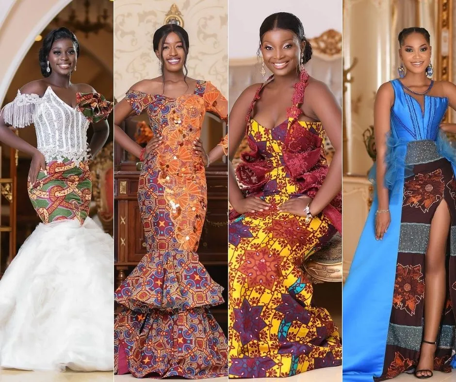 Let these Miss Malaika delegates inspire your next gown with these glamorous African print gown