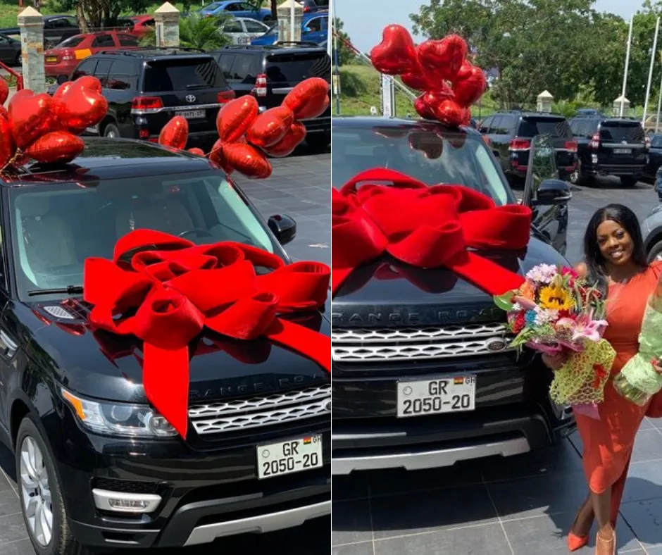 Video: Nana Aba Anamoah shuts down the internet with a Range Rover as a birthday gift