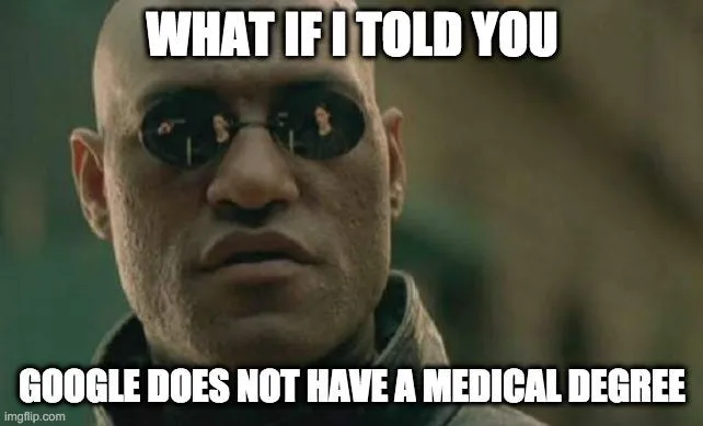 Here is why you need to stop googling your symptoms when you feel under the weather.