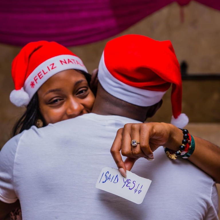 #BBNaija's Gedoni proposal to his sweetheart Khafi is the best Christmas gift anyone could ask for