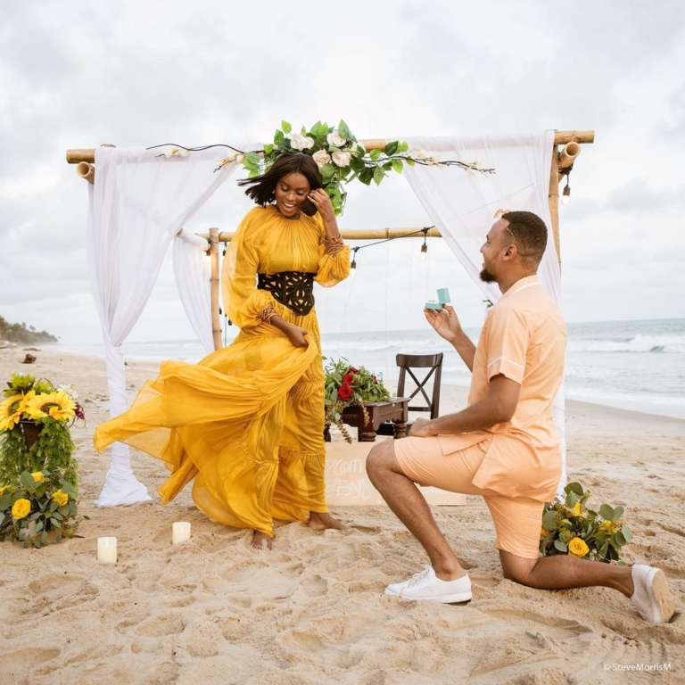 Here’s how model and content creator, Roselyn Ashkar’s boyfriend pulled the best proposal on the beach