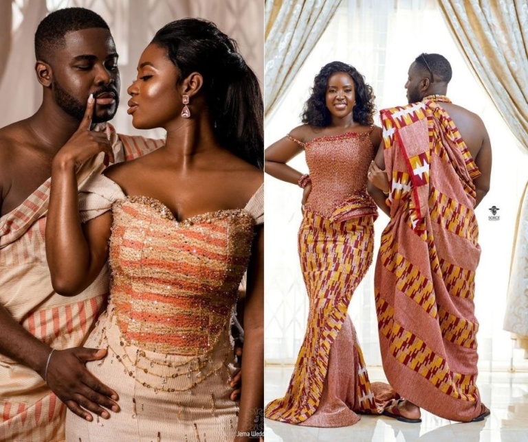 These matching traditional Kente outfits will inspire you to get married in 2021