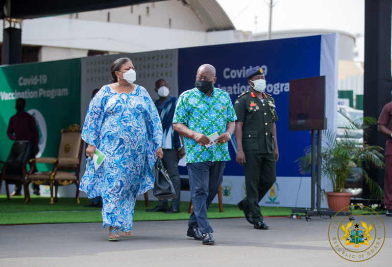 President Akufo-Addo and Rebecca Akufo-Addo were style goals when they took the Covid-19 vaccines