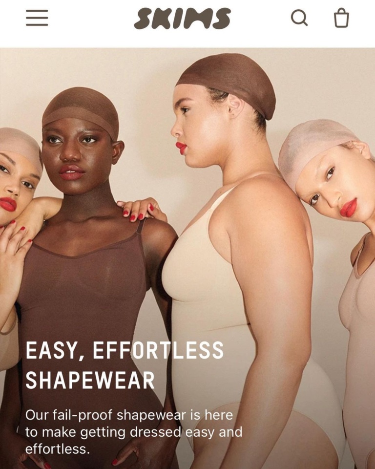 Ghanaian Model Setornam Nyendu featured in campaign for  Kim Kardashian’s shapewear line.