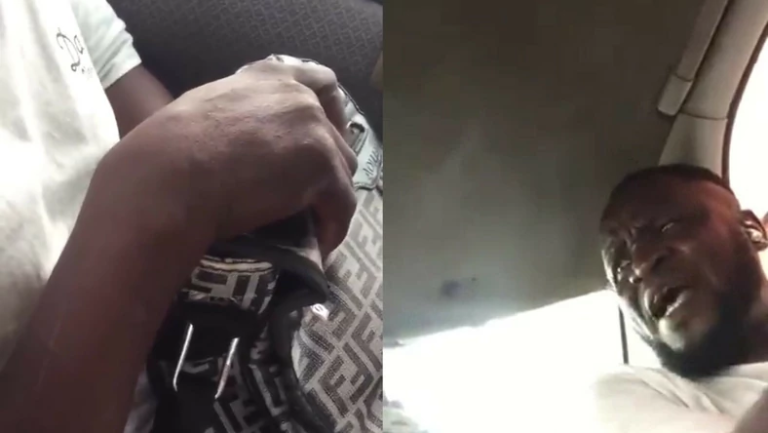 #TrotroTragedies: Nigerian Man Assaults Lady after she caught him publicly masturbating.