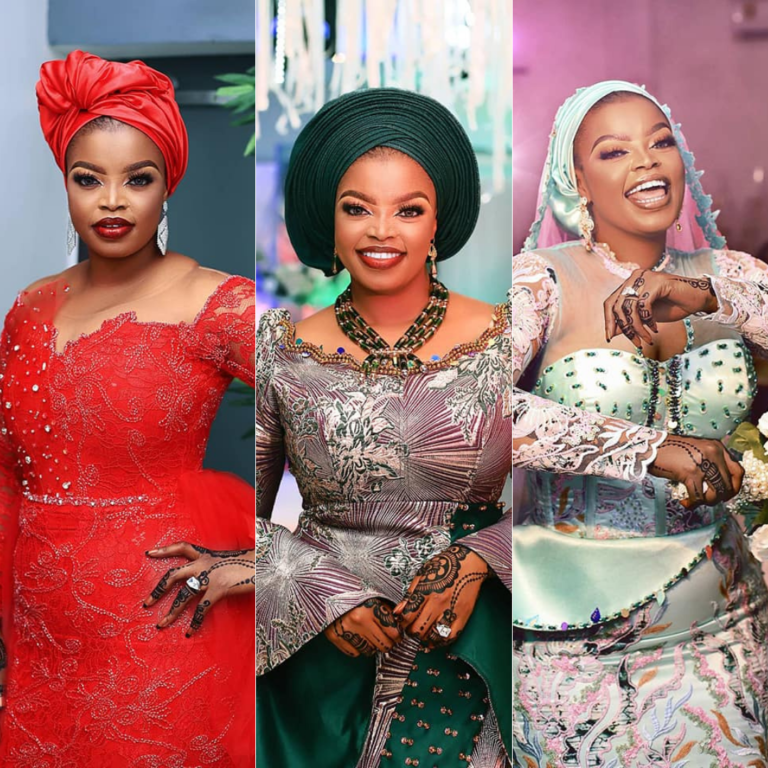 All The Beautiful Gowns TV3’s Ayisha Yakubu’s wore for her Muslim Wedding